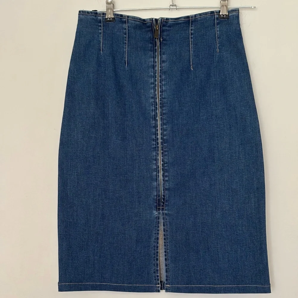 And Now This Women’s Blue Denim Pencil Skirt